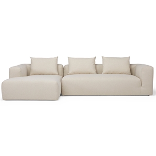 Cozy 3. personers sofa | Natur stof m. chaiselong